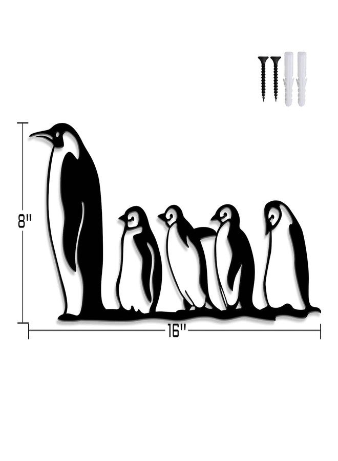 XORT Penguin Metal Wall Decor, Geometric Penguin Wall Art, Wildlife Lover Gift Wall Hangings Penguin Sign. - Image 4